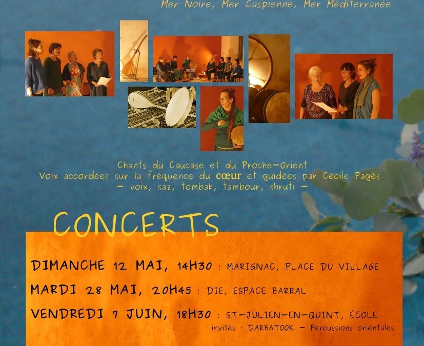 Concert : Entre Mers chantera le mardi 28 mai à 20h45 à la Salle Forum de l’Espace Barral!