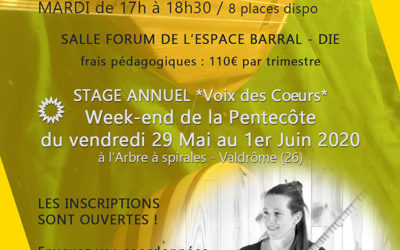 Inscriptions ouvertes pour le groupe vocal « Entre Mers » – Tous les mardis soirs