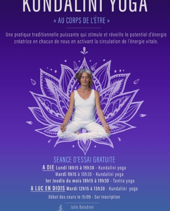 COURS DE KUNDALINI YOGA AVEC JULIE